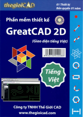 Phần mềm thiết kế GreatCAD phiên bản tiêu chuẩn - Giao diện tiếng Việt (CD/04/2021) - Hàng Chính Hãng - Bản quyền 01 năm