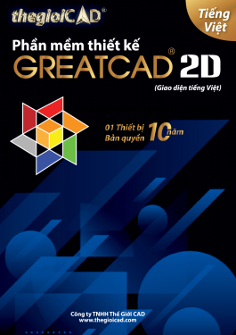 Phần mềm thiết kế GreatCAD phiên bản tiêu chuẩn năm 2024 - Giao diện tiếng Việt (Bản quyền 10 năm)