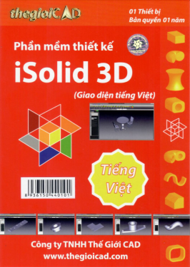 Phần mềm thiết kế iSolid 3D phiên bản tiêu chuẩn - Giao diện tiếng Việt (CD/12/2021) - Hàng chính hãng - Bản quyền 01 năm