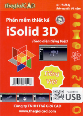 Phần mềm thiết kế iSolid 3D phiên bản tiêu chuẩn - Giao diện tiếng Việt (USB/12/2021) - Hàng Chính Hãng - Bản quyền 01 năm